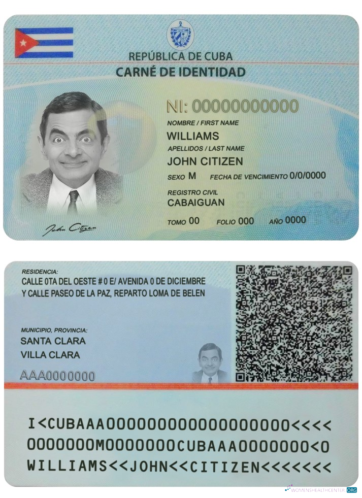 Download Cuba ID Photoshop template